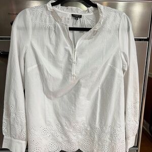 TALBOTS WHITE EYELET BLOUSE